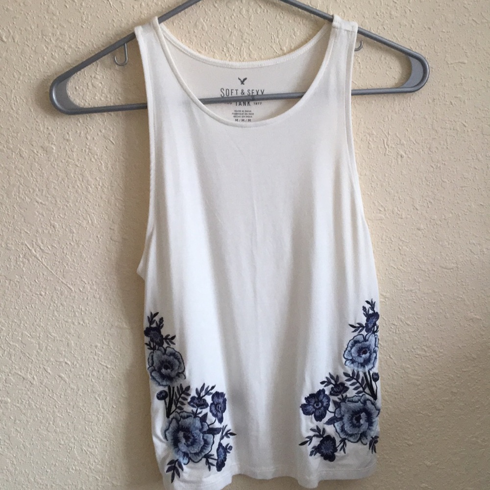 Embroidered tank